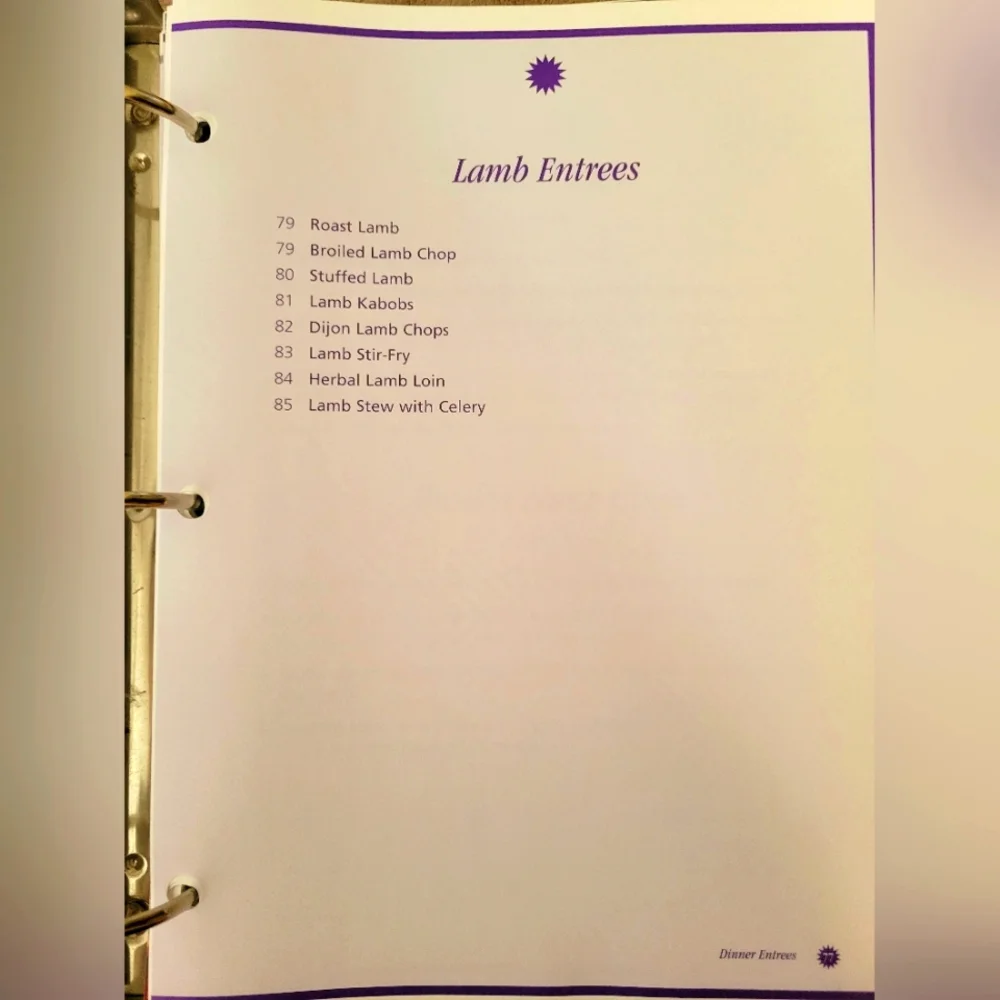 LA Lite Hard Cover Loose Leaf Cookbook Hundreds of Healthy Recipes